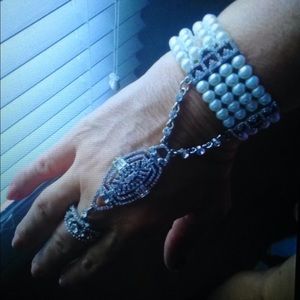 1920s inspired Bracelet and Ring combo